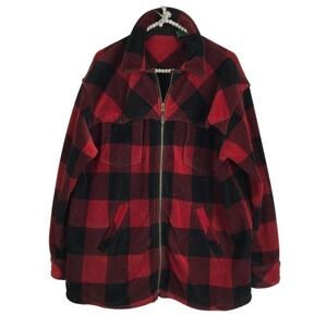 Lauren Ralph Lauren Buffalo Plaid Microfiber Field Coat SZ‎ L